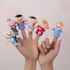 Fantoches dos desenhos animados família animal fantoche de dedo macio brinquedos de pelúcia dramatização contar história boneca de pano brinquedos educativos para crianças presente 230627