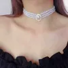 Beaded Necklaces Shangzhihua the Elegant Light Luxury Three Layer Pearl Collar 2023 New Trend Jewelry Fashion Woman's Necklace Party Gift 230613