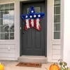Декоративные цветы американский день независимости венок кулон красный белый и синий настенный висит дверь партия флаг баннер