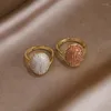 Cluster anneaux élégants géométriques cristallins réglables pour femmes bijoux de mode de mode accessoires de fiançailles ouvertes uniques