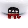 Vintage Crystal Elephant Brooch Pins Diamond Brooches for Women Universal 4.5*5.2cm