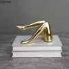 Decorative Objects Figurines Body Art Statue Lipsleg Golden Sculpture Artwork Ornaments Desk Decoration Resin Figurines Crafts Nordic Home Decor Modern 230627