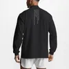 Camisetas Masculinas Roupas Esportivas Masculinas Moda Musculação T-Shirt Running Oversized Fitness Respirável Gola Alta Manga Longa Camiseta 230627