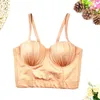 Women's Tanks Sexy Crop Tops Camisole Push Up Bra Wrinkle For Women Summer Bralette Solid Camis With Built To Wear Out Tube Top Corset