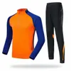 Transpirable de secado rápido Nuevo estilo Transpirable de manga larga Conjunto de traje de fútbol Ropa de entrenamiento personalizada para hombre Traje de fútbol de otoño Ropa deportiva W