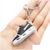 Porte-clés Longes Classique 3D Mini Chaussure De Basketball Porte-clés Sneaker Stéréoscopique Porte-clés Top Qualité Sport Porte-clés Mode Acces Dhzty