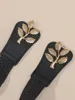 Ceintures feuilles boucle large ceinture pour robes femmes mode Corsets élastique élastique Y2K accessoires taille femme ceinture