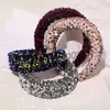 Bandanalar Moda Parlayan Payetler Kafa Çember Bayan Sünger Saç Çember Renkli Geniş Kafa Bandı Kenarlı Glitter Hairbands Tatlı Basit Headdress x0628