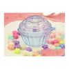 Present Wrap PartyJoy Clear Plastic Cake Stand and Treat Box - Versatil Birthday Container for Sweets Candies Cupcakes More in DH0MO