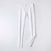 メンズジーンズデザイナー2021春と夏のホワイトファッション真新しいジーンズメンズ刺繍弾性スリムフィットスモールフットストレートパンツシンスタイルzk5y