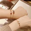 925 Sterling Silver Little Red Fashion Classic Armband Charity Black Ceramic Spring 18K Rose Gold Little Red Midje mode
