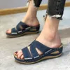 Pantoufles femmes plate-forme compensée grande taille orthopédie sandales marche bout ouvert dames chaussures de plage décontractées 2023 230628