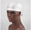 Bandanas Satin men Stretchy Cap Hip Hop Du Doo Rag Durag Wigs Turban Bandana Headwear Solid Color long Hat Tie Down tail Hair Accessories x0628