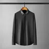 Nya vågor Gradient Drill Collar Mens skjortor Luxury Long Sleeve Four Seasons Casual Mens Dress Shirts Slim Fit Man Shirts 4xl