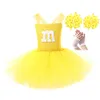 Girl's Dresses Halloween Kids M Chocolate Candy Cosplay Costume Christmas Cute Girls Red Green Yellow Blue Colorful Soft Tulle Dance Tutu Dress 230627
