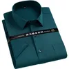 Camicie eleganti da uomo Camicie eleganti Camicia classica Estate Casual Uomo Manica corta Solido Elasticizzato Tasca singola applicata Business Standard-Fit Senza rughe 230628