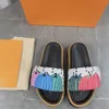 Nueva marca de verano Zapatillas Diapositivas Mulas Sandalias tacones planos Moda Casual zapatos de arena con punta abierta Diseñadores de lujo unisex calzado de fábrica Tamaño 35-45