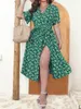 Платья больших размеров Finjani Wrap Dress Ditsy с цветочным принтом с поясом для вечеринок для женщин 2023 Размер одежды 230627