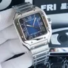 Classic Watch Mens Watch Luxury Designer 39,8 мм часы Mens Автоматическое движение стальные годовщины классические квадратные наручные часы нет коробки
