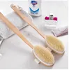 Brosses de nettoyage en bois brosse pour le corps à poils naturels masseur brosse de bain douche longue poignée dos Spa épurateur C100