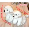 Stuffed Plush Animals Bichon Frise Puppy Stuffed Animal Dog Plush Toy Cute Simulation Pets Fluffy Baby Dolls Birthday Gifts for Children Dropshipping J230628