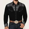 Sukienki dla mężczyzn Tribal Western Men's Top Wzór koszuli niebieski różowy czarny modny modny impreza Wysokiej jakości materiał 2023 Suit 230628