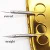 Tesoura Maquiagem Pálpebra Dupla Com Cabo Dourado Instrumento De Aço Inoxidável 95cm Para Cirurgia Oftalmológica 230627