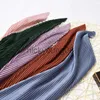 Bandanas Women's 2020 Spring and Summer New Monochrome Pleated Print Silk 55*55cm Casual Simple Wild Scarf X0628