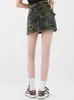 Faldas de mezclilla de camuflaje para mujer Y2k Vintage Harajuku 2023 ropa de verano Retro coreano de cintura alta A-Line Jean Shorts