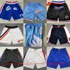 Classic Retro Leonard Basketball George Shorts Just Don Pocket Jackson Short Hip Pop Pant With Pockets Zipper Sweatpants Kennard