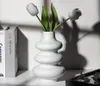 Jarrones de cerámica nórdica, jarrón Irregular, adorno de escritorio para oficina, arreglo de flores para sala de estar, contenedor de plantas hidropónicas, decoración del hogar