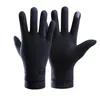 Guantes de ciclismo 1 par de guantes cálidos para hombres y mujeres que viajan a prueba de viento de punto para acampar al aire libre accesorios de ropa regalo de cumpleaños azul