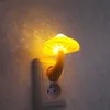 s LED Night Mushroom Wall Socket Lamp EU US Plug Warm White -control Sensor Child Sleep Bedroom Light Home Decoration HKD230628