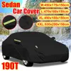 Covers Universal Sedan Full Car Snow 190T Waterproof Anti UV Sunshade Auto Dustproof Cover For SedanHKD230628