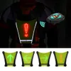 Camisetas de ciclismo Tops LED Chaleco de ciclismo inalámbrico 20L MTB Bolsa de bicicleta Seguridad LED Luz de señal de giro Chaleco de bicicleta Chalecos de advertencia reflectantes con Remo 230712