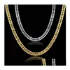 Chains 6Mm 8Mm Stainless Steel Cuban Chain Necklace Hip Hop Gold Sier Necklaces Street Hipster Rap Accessories For Men Women Drop De Dhp1A