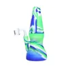 Fumo colorato Silicone Narghilè Bong Tubi Kit Portatile Viaggi Bubbler Herb Tabacco Quarzo Chiodo Filtro Cucchiaio Ciotola Olio Rigs Waterpipe Portasigarette DHL