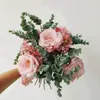 Flores decorativas 60pcs Artificial eucalyptus hastes folhas falsas eucaliptos verdes cinzentos galhos de plantas de vegetação falsa para casamento