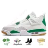 Nike Air Jordan 4 Retro AJ4 Off White Travis Scott 4s PSGs أحذية كرة السلة Sail Seafoam Red Blue Thunder Oreo Black Cat Bred Trainers Sneakers