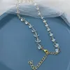 Choker Chokers Korean Fashion Acrylic Heart Love Chain Naszyjnik dla dziewcząt Damska szyja przezroczyste słodkie sweet colchokers gord22