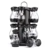 Dish Racks 16Pcs Condiment Set 360 Rotating Spice Jar Rack Kitchen Cruet Bottle Coffee Sugar Seal Container 230628