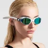 goggles COPOZZ Professional HD Swimming Goggles Double Anti-Fog Adjustable Swimming Glasses Silicone Big view goggles for Men Women 230627