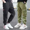 Shorts Jungen Cargo Hosen Winter Herbst Dicke Jungen Hosen Casual Kinder Sport Hosen Teenager Kinder Kleidung Für 4-11Year 230628