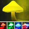 Mushroom Shape LED Night Lights Sensor Dusk to Dawn Bedroom Decor Wall Lamps for Kids Children's Room Bedside Lamp US/EU Plug HKD230628