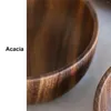 Servis uppsättningar retro kinesiska träpinnar sked skål bordsartiklar bärbart bestick långt handtag hushållsset