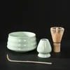 Wijnglazen 4 stks Japanse Matcha Set Veilig Bamboe Garde Theelepel Theesets Indoor Drank Winkel Thee maken Gereedschap Accessoires Verjaardagscadeaus csaf 230627