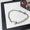 2023 Gujia 925 sterling silver heart-shaped bee vintage style G family fashionable light luxury men's and women's bracelet