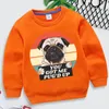 T shirts Pug Hoodie Children Harajuku Animal Sweatshirt You Got Me Pug'd Up Print Kids Clothes Girls Cartoon Tops Funny Boys 230627