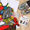 Markers 12/24 Color Fabric Marker Pen Pigment Waterproof for Cloth Shoes TShirt Clothing DIY Creation