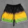 Outdoor Shorts TRILLEST Black Yellow Green Printed with Zipper Pockets Street Style Sports Training Pants 230627